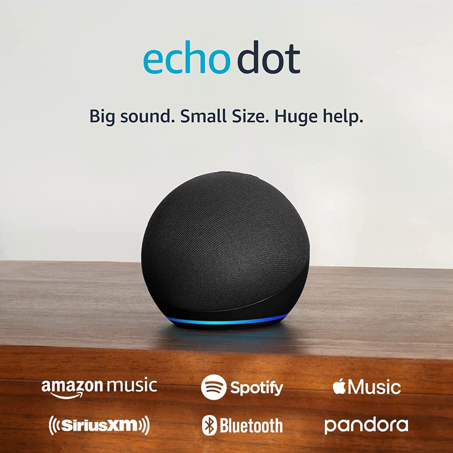 Echo Dot, Vibrant Sounding Alexa Speaker, Great for Bedrooms, Dining Rooms and Offices, Charcoal