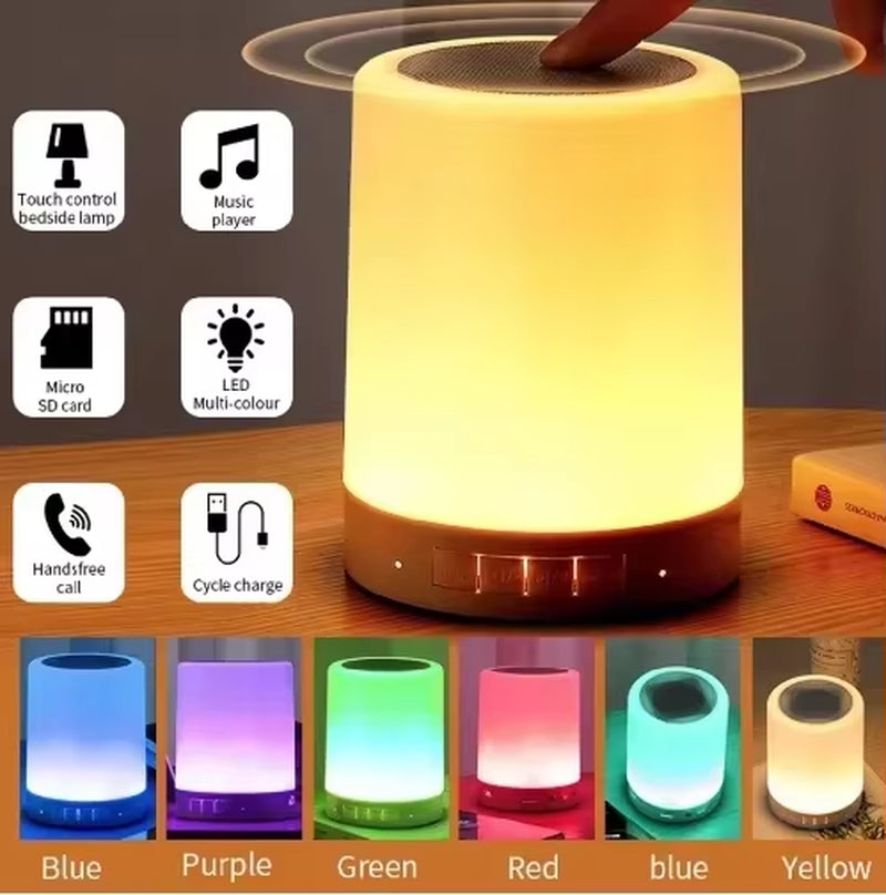 Mini Portable Bluetooth Speaker Supports USB/TF Card Bluetooth Connection Colorful LED Changing Light Compact Wireless Speaker