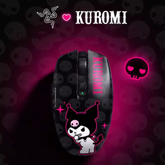 Sanrio Kuromi Edition Gaming Keyboard Dark Night Sweetheart Dual Wireless Mouse Kuromi Wired RGB Headset Compact Soundbar