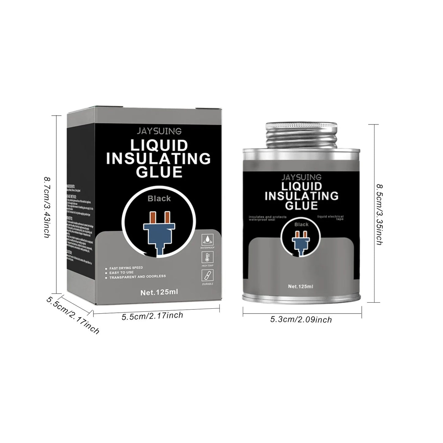 Jaysuing Insulating Glue Is Waterproof, Leakage-Proof, Durable, Durable, Transparent and Odorless Liquid Colloid with High Tempe