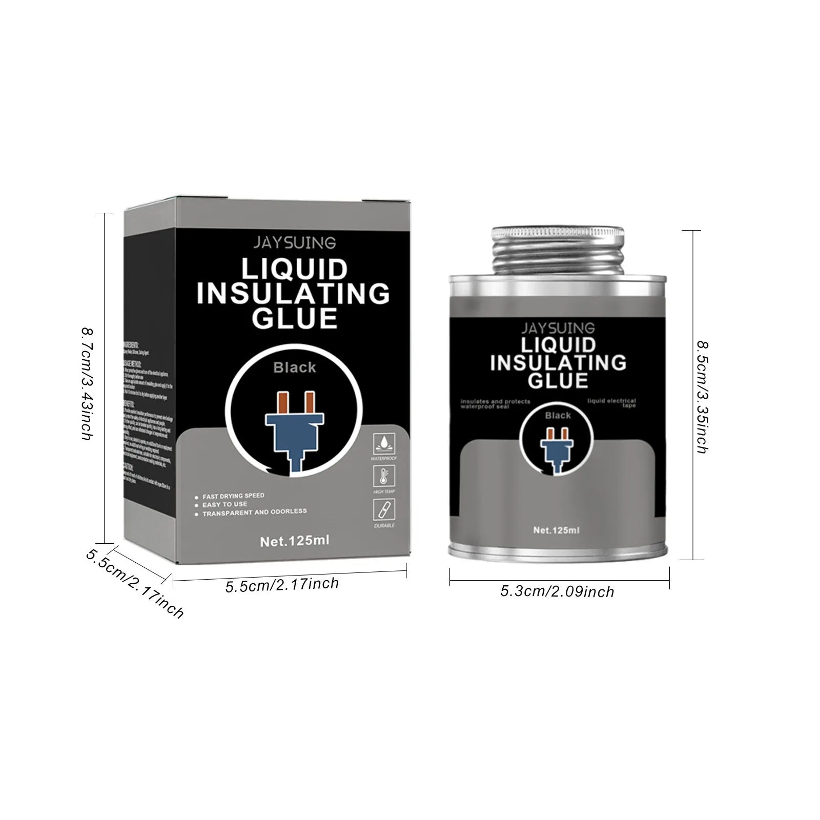 Jaysuing Insulating Glue Is Waterproof, Leakage-Proof, Durable, Durable, Transparent and Odorless Liquid Colloid with High Tempe