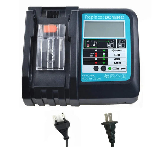 Makita DC18RC Fast Battery Charger Compatible 14.4V-18V – LCD Display