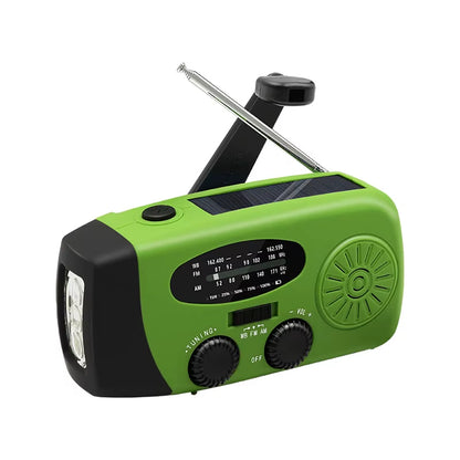 Emergency Radio AM FM with 2000Mah Battery Operated Radio Portable Power Bank Usb/Solar/Hand Crank Charging, SOS