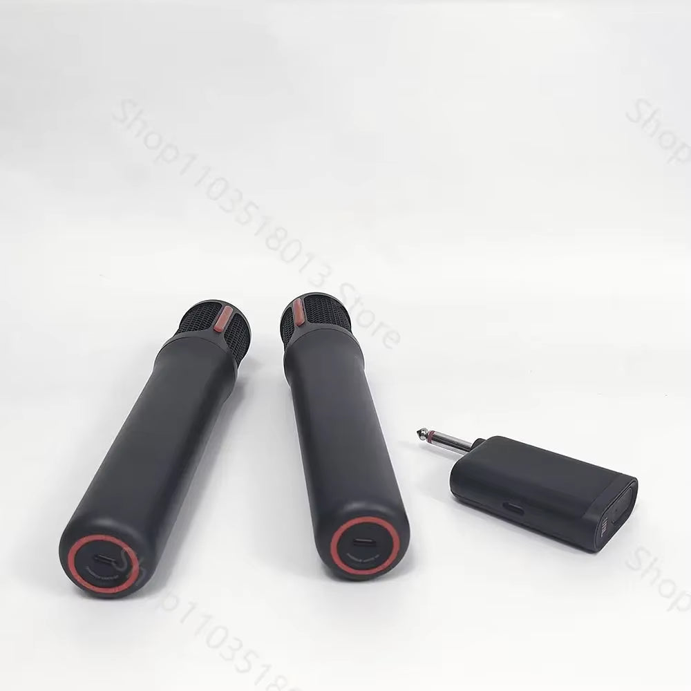 Digital Partybox PB UHF Wireless Rechargeable Portable Microphone System with Dual-Channel Receiver Voice Crisp Sound