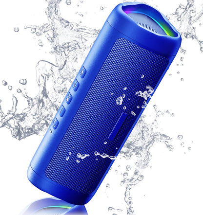 Bluetooth Speaker Stocking Stuffers for Men Women Teens Boys Girls: Portable Wireless, IPX5 Waterproof, White Elephant Gifts for Adults, up to 20H Playtime, TWS Pair, for Home/Party/Outdoor (Black)