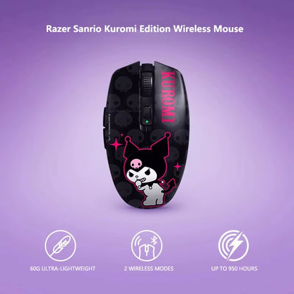 Sanrio Kuromi Edition Gaming Keyboard Dark Night Sweetheart Dual Wireless Mouse Kuromi Wired RGB Headset Compact Soundbar